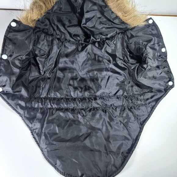 Dog Jacket Size XL Lined Winter Pet Coat Soft Fur Hooded Small Dog Puppy Jacket - Picture 12 of 12
